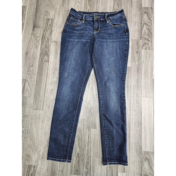 (3/$35) Old Navy Jeans Womens 2 Short Blue Mid-Rise Curvy Profile Skinny Denim - Picture 1 of 12